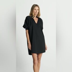 Sundays Rey Puff Sleeve Knit Dress in Black Size M